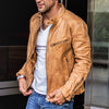 Punk Men's Motorcycle Leather Jacket