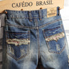 Trend big hole jeans short