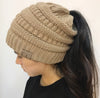 High Bun Ponytail Beanie